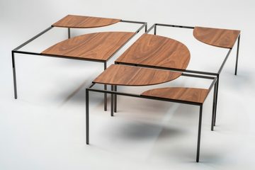 CREEK - Low metal coffee table by La Manufacture - view 3